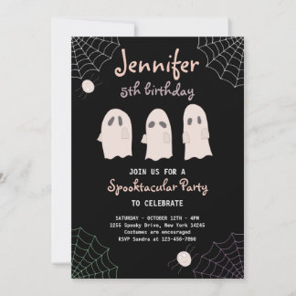 Halloween Niedlich Ghost Geburtstag Spooktacular E Einladung