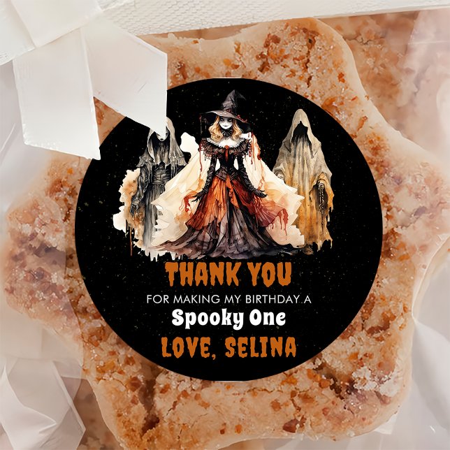 Halloween-Niedlich Ghost-Geburtstagsparty Runder Aufkleber (Von Creator hochgeladen)
