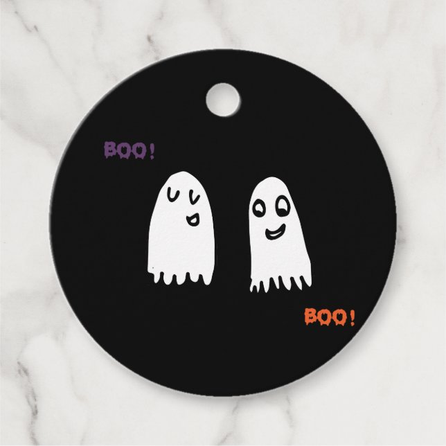 Halloween Niedlich Ghost Geschenkanhänger (Vorderseite)