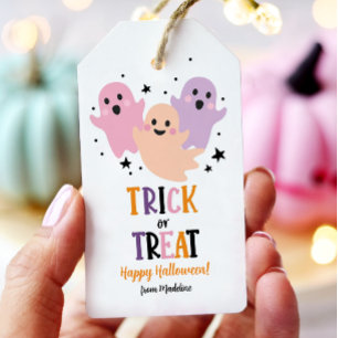 Halloween Niedlich Ghost Girl Geburtstagtrick oder Geschenkanhänger