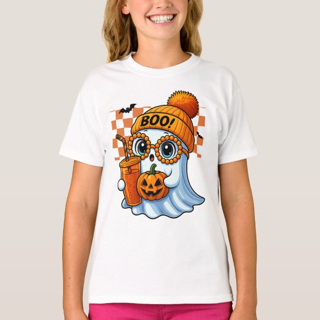 Halloween Niedlich Ghost Herbstfestival T-Shirt (Vorderseite)
