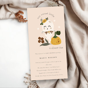 Halloween Niedlich Ghost Little Boo Babydusche Ein Dankeskarte