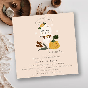 Halloween Niedlich Ghost Little Boo Babydusche Ein Dankeskarte