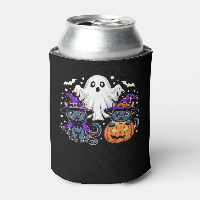 Halloween Niedlich Ghost Pumpkin Cat Classic T - S Dosenkühler (Kanne Vorderseite)