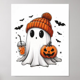 Halloween Niedlich Ghost Spice Womens Fall Spooky  Poster