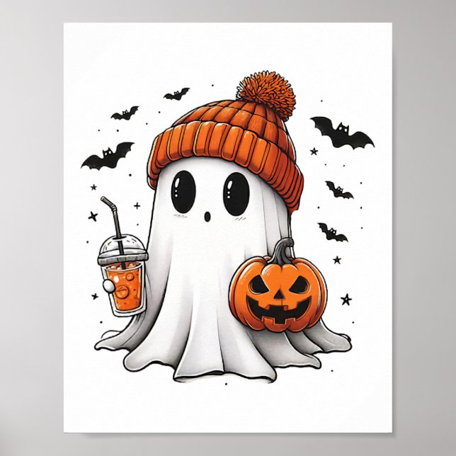 Halloween Niedlich Ghost Spice Womens Fall Spooky  Poster (Vorne)
