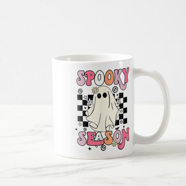Halloween Niedlich Ghost Spooky Saison Kaffeetasse (Rechts)