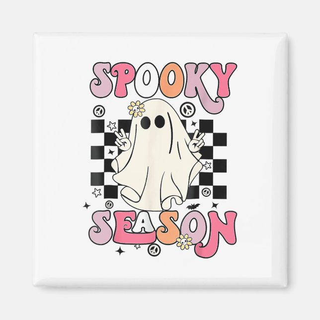 Halloween Niedlich Ghost Spooky Saison Magnet (Vorne)