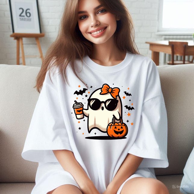 Halloween Niedlich Ghost T-Shirt (Cute Ghost Halloween)