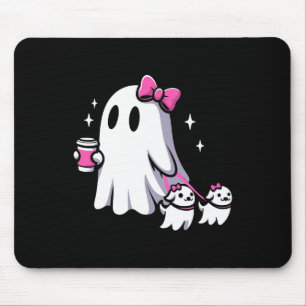 Halloween Niedlich Ghost Walking Hund Spooky Pink Mousepad
