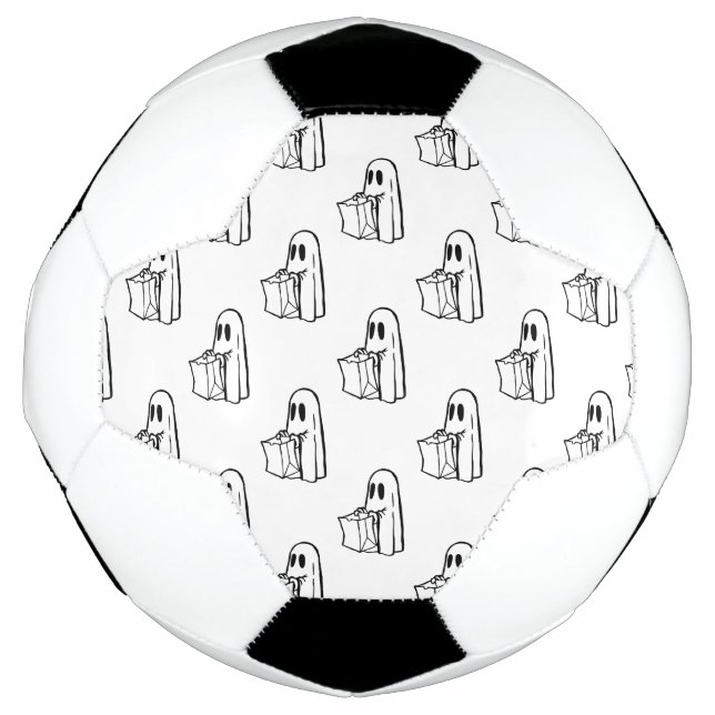Halloween, Niedlich Ghost White, Trick oder Treat, Fußball (Vorderseite)