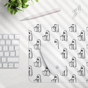 Halloween, Niedlich Ghost White, Trick oder Treat, Mousepad