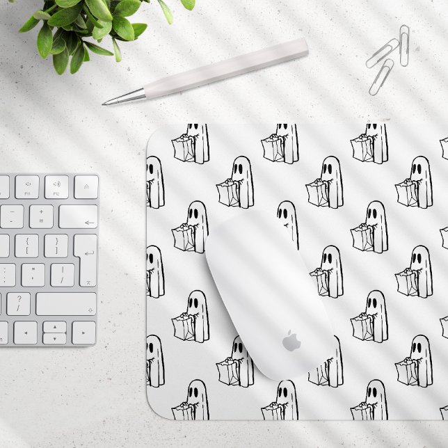 Halloween, Niedlich Ghost White, Trick oder Treat, Mousepad (Von Creator hochgeladen)