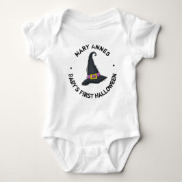 Halloween Niedlich Hexenhut Funny Typografy Baby Strampler