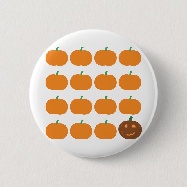 Halloween-Niedlich-Kürbispatch Button (Vorderseite)