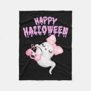 Halloween Niedlich Pink Ghost Fall Apparel Girls Fleecedecke