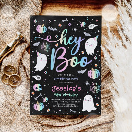 Halloween Niedlich Pink Ghost Geburtstag Spooktacu Einladung