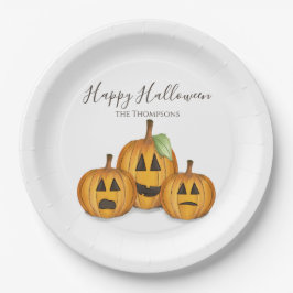 Halloween Niedlich Pumpkins Jack O'lanterns Pappteller