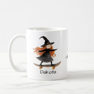 Halloween Niedlich Skateboarding Hexenpersonalize Kaffeetasse