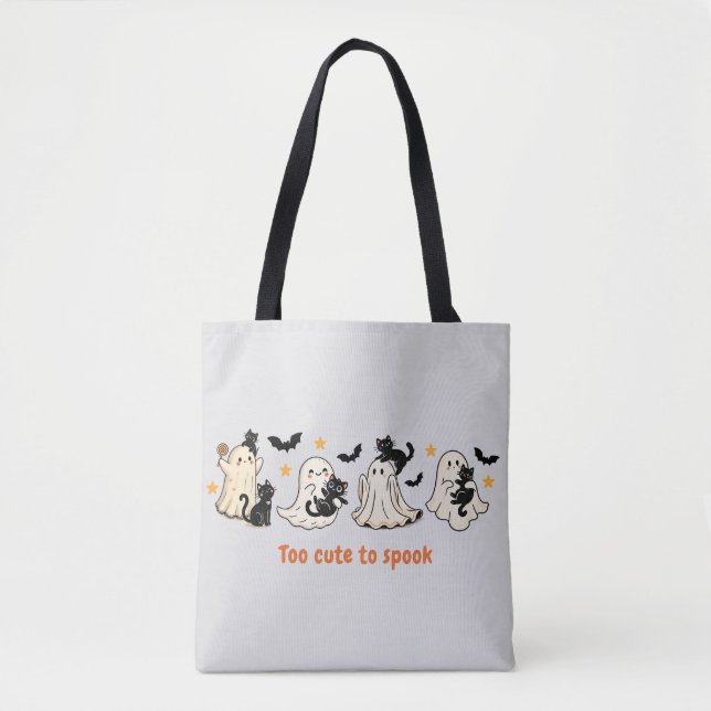 Halloween Niedlich Spooky Ghost Cat - Fall Geschen (Vorderseite)