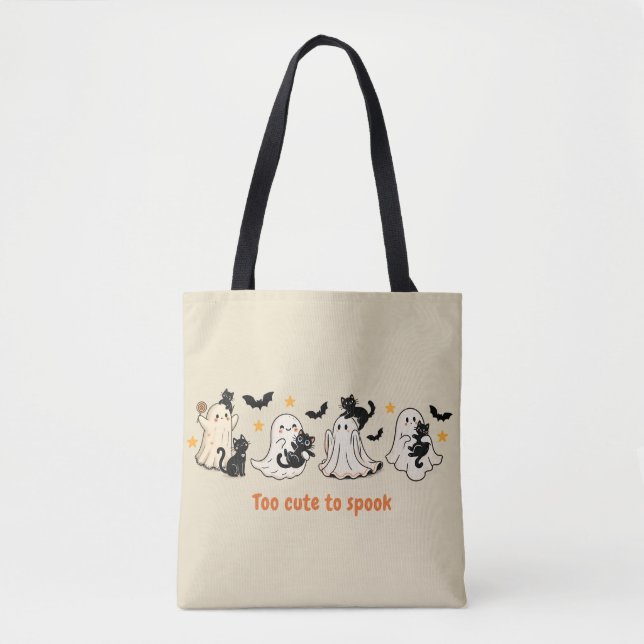 Halloween Niedlich Spooky Ghost Cat - Fall Geschen (Vorderseite)
