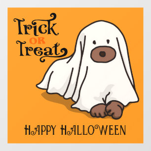 Halloween Niedlich Spooky Whimsical Ghost Dog Oran Fensteraufkleber
