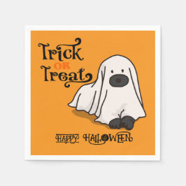 Halloween Niedlich Spooky Whimsical Ghost Dog Oran Serviette