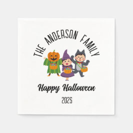 Halloween Niedlich Trick oder Treat Personalisiert Serviette