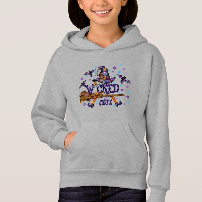 Halloween Niedlich Wicked Witz Hoodie (Vorderseite)