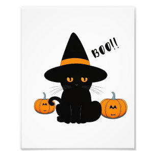 Halloween Niedliche Cartoon-Freunde, Black Baby Ca Fotodruck