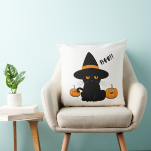 Halloween Niedliche Cartoon-Freunde, Black Baby Ca Kissen