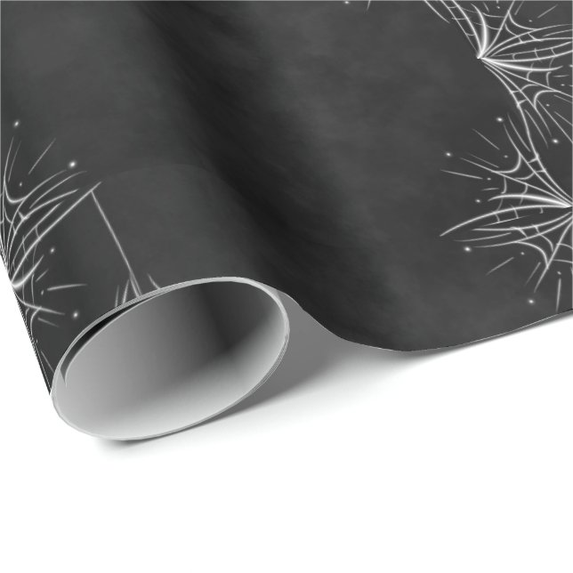 Halloween Niedliche Chalkboard Spider Themed Patch Geschenkpapier (Rolleneckpunkt)