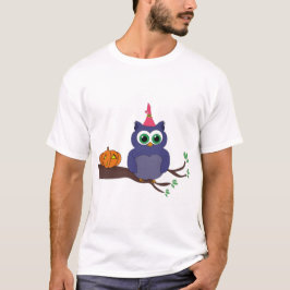 Halloween-Niedliche Eule und ein Kürbis T-Shirt