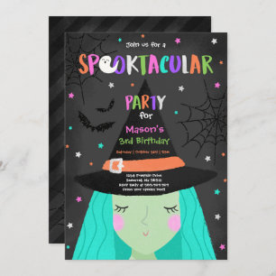 Halloween Niedliche Hexengeburt-Party Spooktacular Einladung