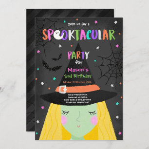Halloween Niedliche Hexengeburt-Party Spooktacular Einladung