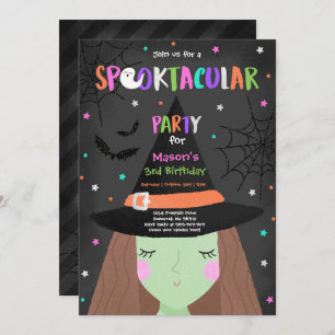 Halloween Niedliche Hexengeburt-Party Spooktacular Einladung