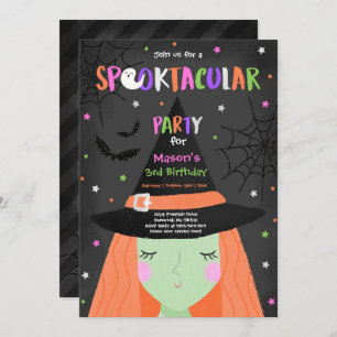 Halloween Niedliche Hexengeburt-Party Spooktacular Einladung