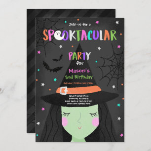 Halloween Niedliche Hexengeburt-Party Spooktacular Einladung