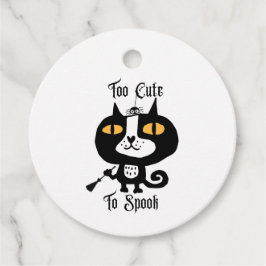 Halloween Niedliche Katze schwarz zu Niedlich zu s Geschenkanhänger
