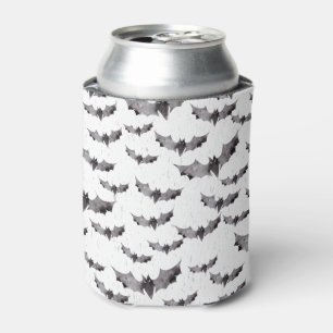 Halloween niedliche Schwarz-Weiß-Wasserfarben-Fle Dosenkühler