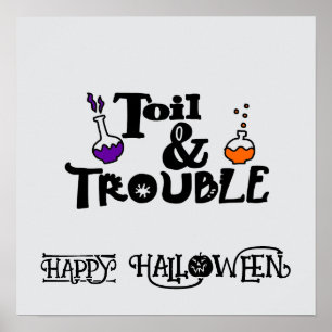 Halloween Niedliche Whimsiktoil & Trouble Poster