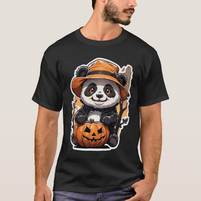 Halloween Niedlicher Bär mit Hut-T - Shirt (Vorderseite)