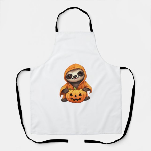Halloween Niedlicher Sloth Classic T - Shirt Schürze (Vorderseite)