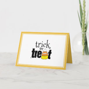 Halloween Niedlicher Trick oder Treat Candy Corn Karte