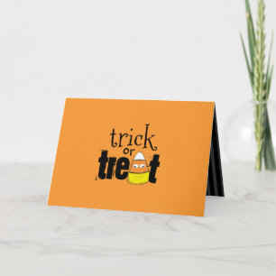 Halloween Niedlicher Whimsical Trick oder Treat Ca Karte