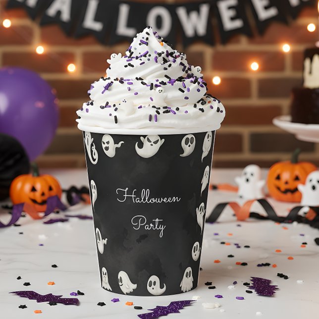 Halloween-niedliches beängstigendes GeisterParty Pappbecher (Von Creator hochgeladen)