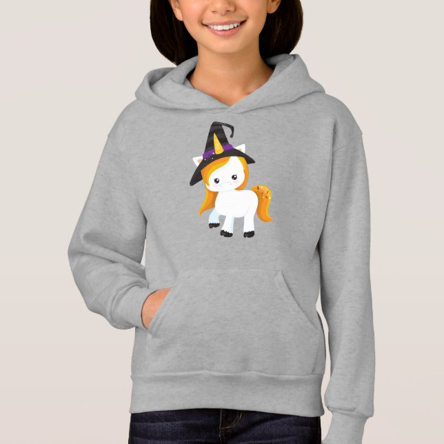 Halloween, Niedliches Einhorn, Magisches Einhorn,  Hoodie (Vorderseite)
