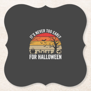 Halloween niemals zu früh Vintage-Sonnenuntergang Untersetzer