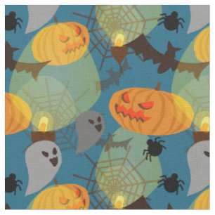 Halloween Night Blue Stoff