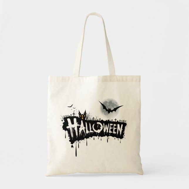 Halloween Night Design Toag Tragetasche (Vorne)